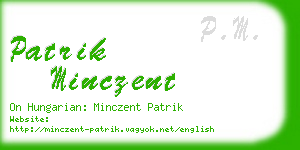 patrik minczent business card